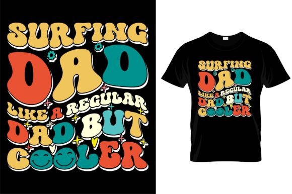 Surfing Dad Design: Cool Vibe for Embroidery